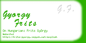 gyorgy frits business card