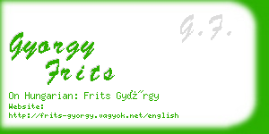 gyorgy frits business card